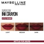 Buy Maybelline New York Super Stay Crayon Lipstick, 65 Settle for More (1.2g) - Purplle