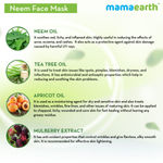 Buy Mamaearth Neem Face Mask, With Neem & Tea Tree For Pimples & Zits (100 ml) - Purplle