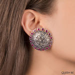 Buy Queen Be Oxidised Ruby Red Stone Pattern Tops - Purplle
