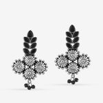 Buy Queen Be Oxidised Bouquet Black Leaf Danglers - Purplle