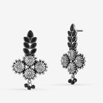 Buy Queen Be Oxidised Bouquet Black Leaf Danglers - Purplle