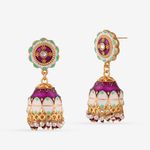 Buy Queen Be Bold Jhumki Enameled Magenta - Purplle