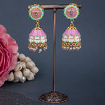Buy Queen Be Pastel Charm Jhumki Enameled Pink - Purplle