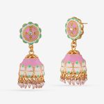 Buy Queen Be Pastel Charm Jhumki Enameled Pink - Purplle