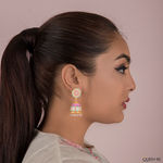 Buy Queen Be Pastel Charm Jhumki Enameled Pink - Purplle