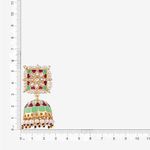 Buy Queen Be Square Top Jhumki, Red & Mint Green Enamel - Purplle