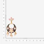 Buy Queen Be Blooming Lotus Chandbali, Black & Pink enamel - Purplle