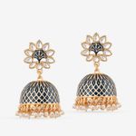 Buy Queen Be Lattice Vintage Wonder Jhumki Black - Purplle