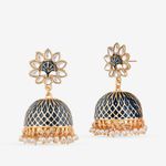 Buy Queen Be Lattice Vintage Wonder Jhumki Black - Purplle