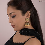 Buy Queen Be Lattice Vintage Wonder Jhumki Black - Purplle