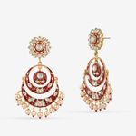 Buy Queen Be Dazzling Chandbali, Maroon Enamel - Purplle