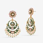 Buy Queen Be Blooming Chandbali, Green Enamel - Purplle