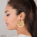 Buy Queen Be Circular Leaf Earrings - Purplle