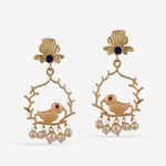 Buy Queen Be Handcrafted Sparrow Danglers - Purplle
