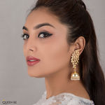 Buy Queen Be Majestic Gold Plated Jhumkis - Purplle