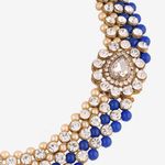 Buy Queen Be Royal Blue Kundan Necklace with Maang Tika Set - Purplle