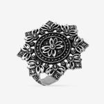 Buy Queen Be Oxidised Floral Cocktail Ring - Purplle