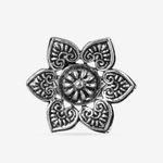 Buy Queen Be Oxidised Flared Flower Cocktail Ring - Purplle