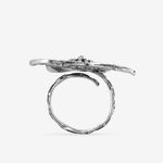 Buy Queen Be Oxidised Flared Flower Cocktail Ring - Purplle