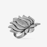 Buy Queen Be Oxidised Lotus Cocktail Ring - Purplle
