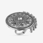 Buy Queen Be Oxidised Ghungroo Cocktail Ring - Purplle