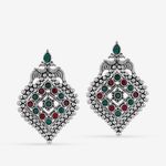 Buy Queen Be Oxidised Sweetheart Red & Green Studded Tops - Purplle