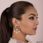 Buy Queen Be Royalty Black Enamel & Kundan Chandbali - Purplle
