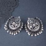 Buy Queen Be Dark Glamour Earrings With Micro Pearls - Purplle