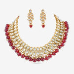 Buy Queen Be Kundan Leafy Necklace Set - Purplle