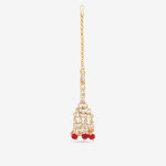 Buy Queen Be Bridal Glow Pink Kundan Necklace with Maang Tika Set - Purplle