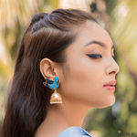 Buy Queen Be Birdy Blue Jhumkis - Purplle