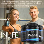 Buy Inlife BCAA Branched Chain Amino Acids 7 G With L-Glutamine, Citrulline Malate Nutrition - 450 Grams (Pineapple) - Purplle