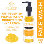 Buy Bella Vita Organic Face Wash For Dry Skin To Normal Skin WIth Papaya & Pure Silver For Pigmentation & Blemish Removal, SLES/SLS/Paraben Free (200 ml) - Purplle