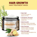 Buy Bella Vita Organic Hair Mask Cream For Volume & Strength With Ginger, Rosemary, Eucalyptus, Argan Oil, Keratin & Biotin For Women & Men (200 ml) - Purplle