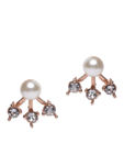 Buy Femnmas Pearl Three Rhinestone EarJacket - Purplle