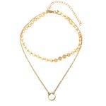 Buy Femnmas Golden Layered Coin Choker Necklace - Purplle