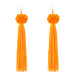 Buy Femnmas Yellow Knot Silk Thread Tassel Earrings - Purplle