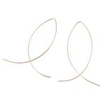 Buy Femnmas Golden Curvy Designer Earrings - Purplle