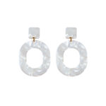 Buy Femnmas White Marble Hollow Drop Fancy Danglers - Purplle