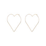 Buy Femnmas Golden Heart Shape Long Earring - Purplle