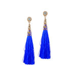 Buy Femnmas Royal Blue Party Thread Earring - Purplle