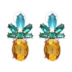 Buy Femnmas Yellow Gemstone Studded Party Fancy Earrings - Purplle