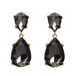 Buy Femnmas Black Gemstone Studded Party Fancy Earrings - Purplle