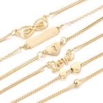 Buy Femnmas Love Bracelet Set (Pack of 6) - Purplle