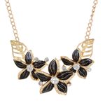 Buy Femnmas Black Flower Necklace Set - Purplle