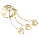 Buy Femnmas Gold Hollow Lace Ring Chain Victoria Hand Harness - Purplle