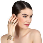 Buy Femnmas Gold Hollow Lace Ring Chain Victoria Hand Harness - Purplle