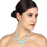Buy Femnmas Light Green Party Necklace - Purplle