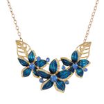 Buy Femnmas Blue Flower Necklace Set - Purplle