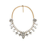 Buy Femnmas Floral Crystal Heavy Stone Necklace - Purplle